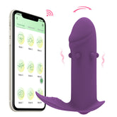 APP Remote Control Vibrating Butt Plug with 10 Vibration Modes – Available in Purple and Pink